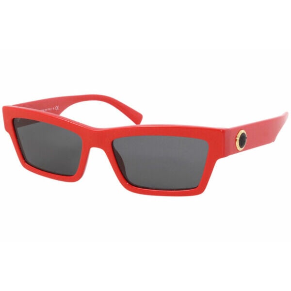 サングラス VERSACEWomens VE4362 5065/87 Red-Grey Medusa Logo/Grey Lens Sunglasses Cat Eye