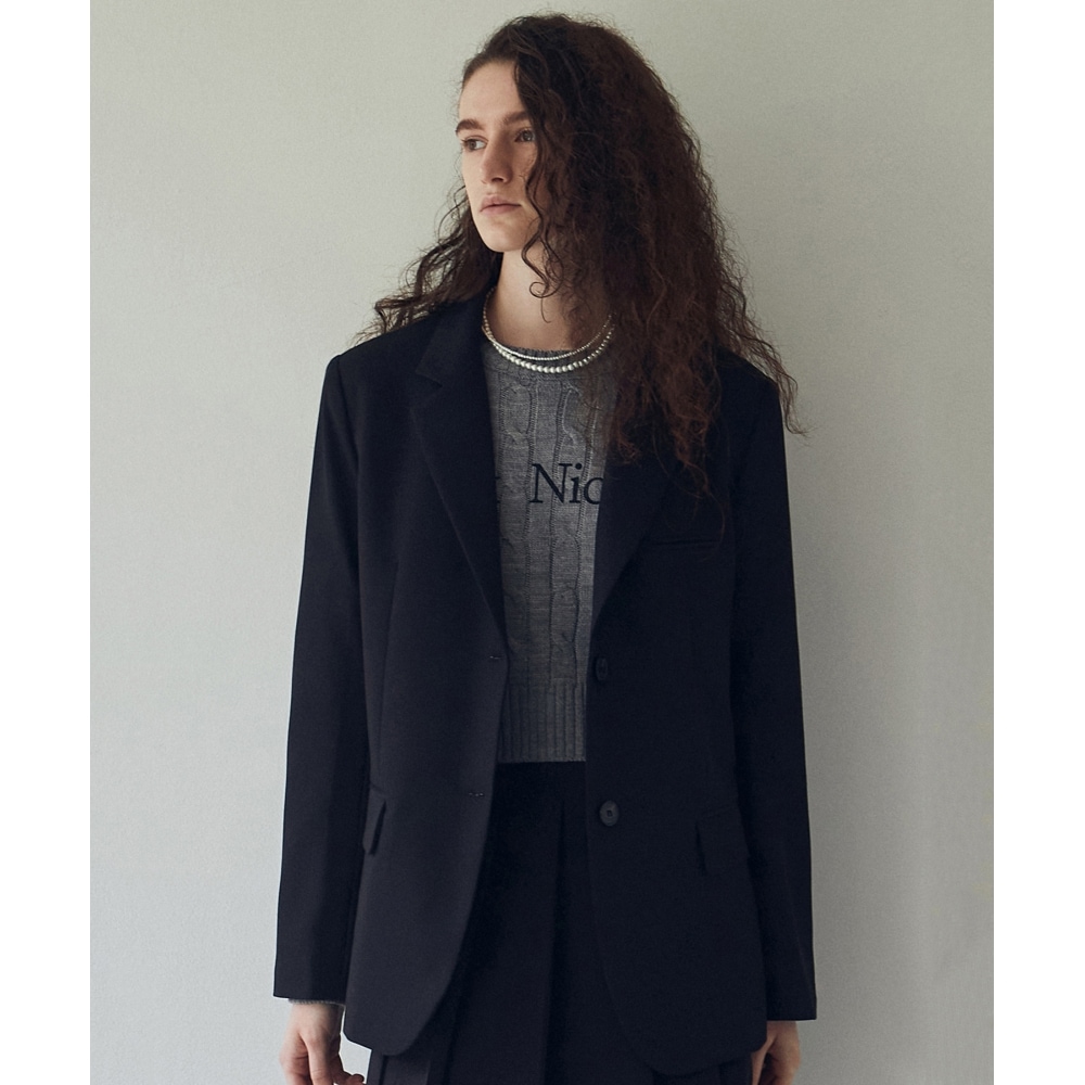 ニック&ニコールエッセンシャルツーボタンジャケット_ブラック