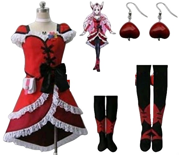 レッシュプリキュア風キュアパッション・東せつな コスプレ衣装 靴カバー付