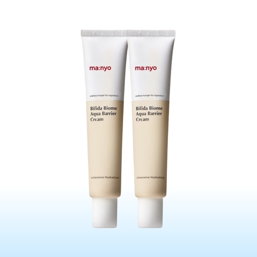 [1+1 バリア強化 水分クリーム 韓国人気] ビフィダ バイオム アクア バリア クリーム 80mlx2本 ヒアルロン酸 セラミド パンテノール成分 敏感肌 低刺激 油水分バランス 人気保湿クリーム