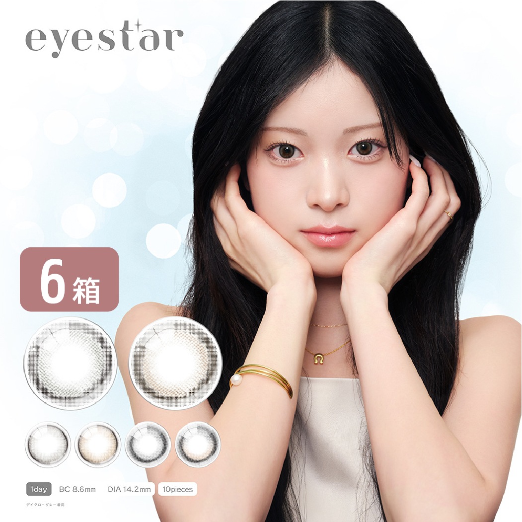 アイスター eyestar 6箱セット (1箱10枚) カラコン ワンデー 1day 1日使い捨て