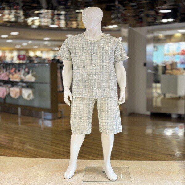 MP8856B_クーリングラウンドネック半袖メンズパジャマセット