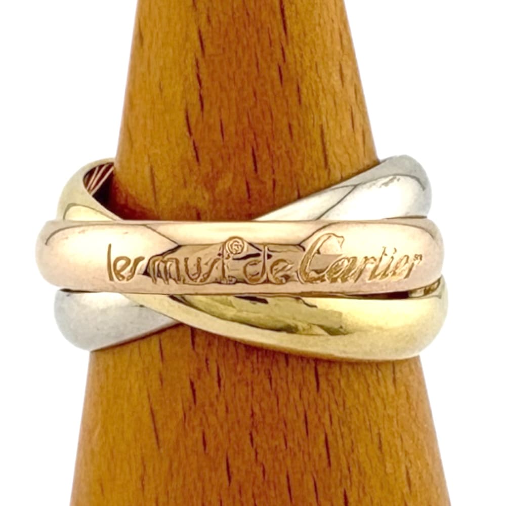 カルティエ トリニティ リング 指輪 14号 18金 K18イエローゴールド CARTIER 中古 美品