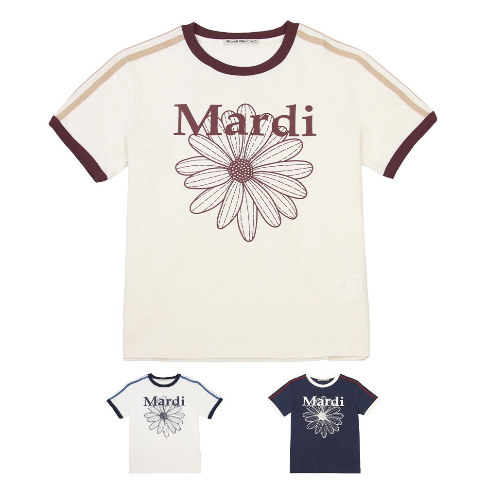 Tシャツ LINGER TSHIRT FLOWERMARDI 半袖 レディース 韓国 ファッション アパレル