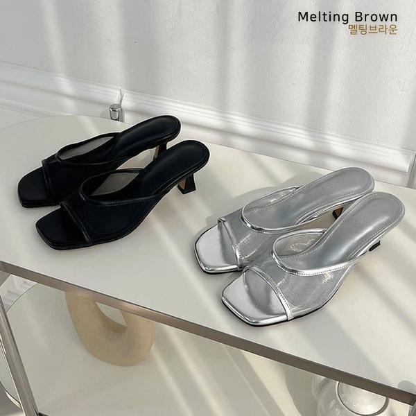 女性夏メッシュスリッパヒール5.5cm KA27