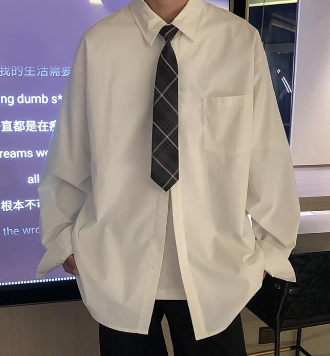 トップス 上着 人気 おすすめ おしゃれ お洒落 激安 安い プチプラ カジュアルシャツ 長袖 ロング レギュラーカラー オーバーサイズ ワイド ドロップショルダー ポケット 無地 sh01