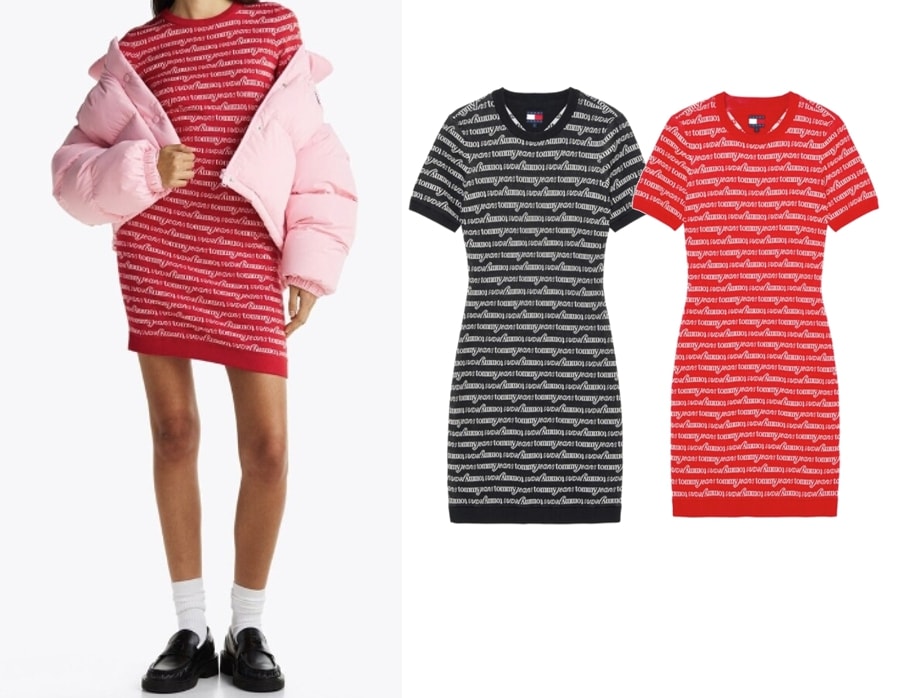 SCRIPT SWEATER DRESS (T32F0WOP15TWT1)