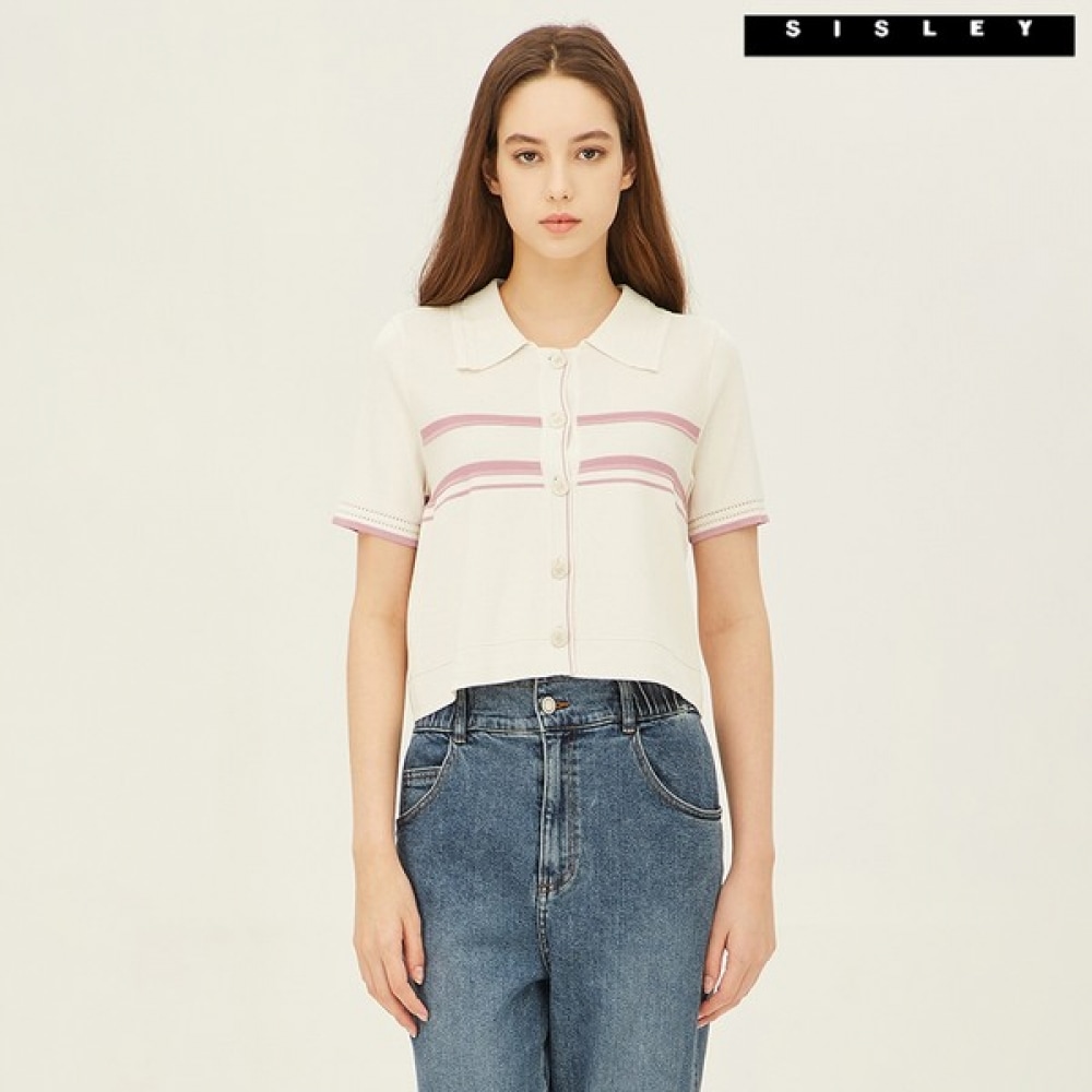 (シスレー) シスレー配色ニットカーディガン SAKC05241_IV