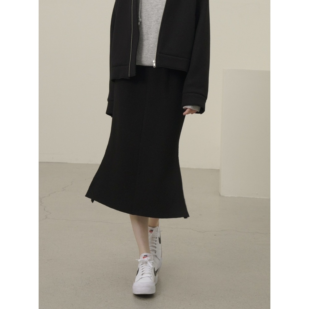 ACUD ウールマーメイドスカートブラック