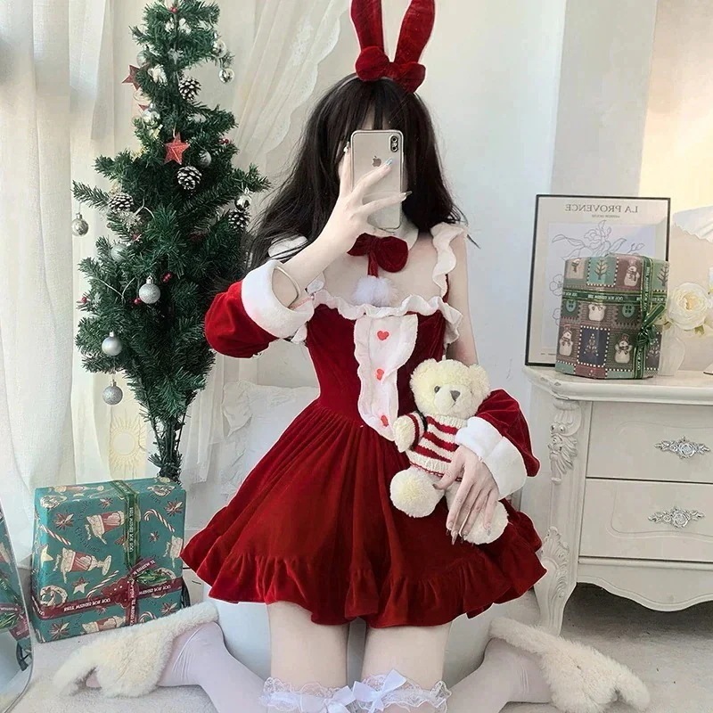 服 ロリータ バニーガール 25大人気急速発送無料 服 デート 制服クリスマス サンタ