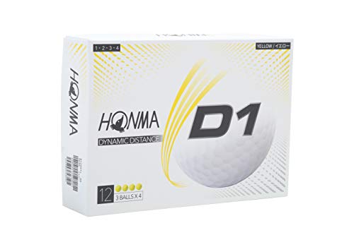 色：イエロー 本間ゴルフ HONMA ゴルフボール D1 2020年モデル