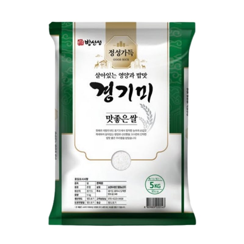 【並行輸入】 バプ先生 韓国米 5kg（セチョンム／京畿米／シンドンジン／サムグァン／ヨリヒャン） 6,038円