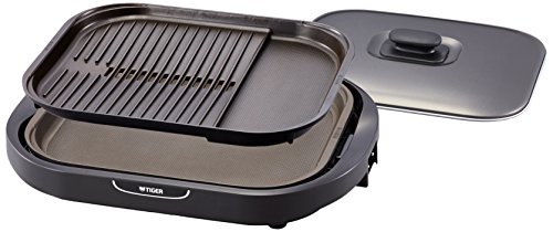 タイガー ホットプレート 平面 焼肉 プレート 2枚 タイプ ブラウン 蓋付き モウいちまい