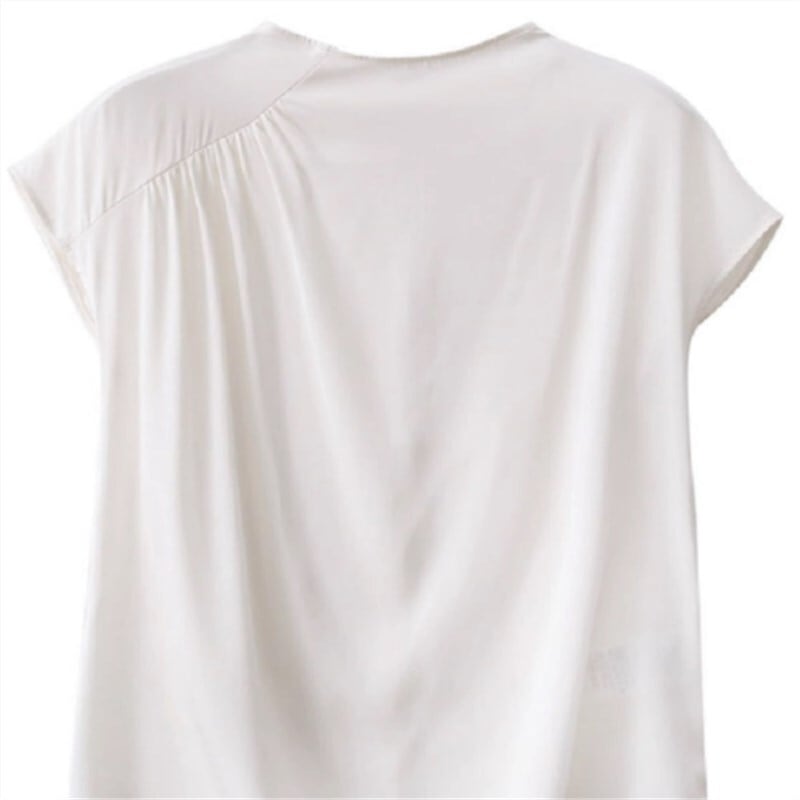 トップス シャツ ブラウス 袖あり 半袖 ラウンドネック かわいい 大人可愛い きれいめ シンプル カジュアル 大人 上品 おしゃれ お洒落 かっこいい レトロ 大人女子 こなれ感 ラフ スポーティー