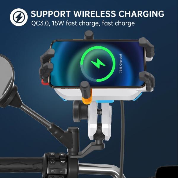 2 イン 1 オートバイ電話マウント急速充電電話マウント 167 センチメートル接続ライン自転車電話ホルダーオートバイバックミラー電話クラン 4,348円