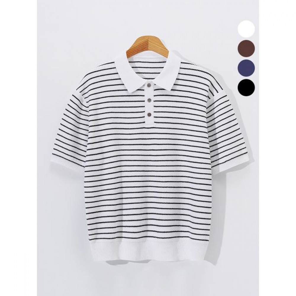 [ジュアンス] オーバーフィットダンガラSTワッフルニットカラー半袖TシャツGOCT7074 5,536円