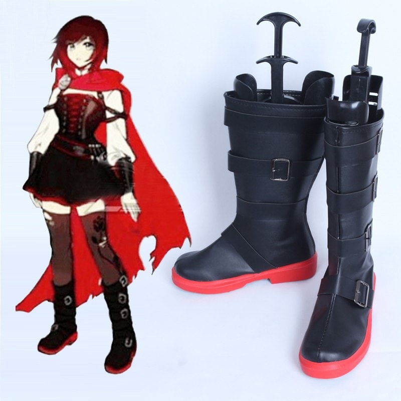 2025新作 期間限定値!下!げ Rwby紅白黒黄セカンドシーズンrubyローズ赤ずきんコスプレシューズ