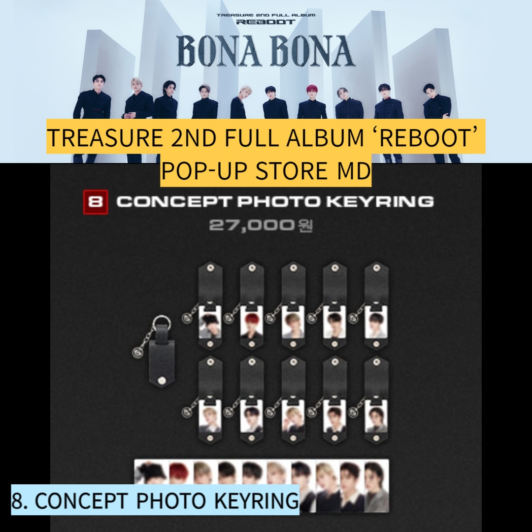 [即時出庫] TREASURE REBOOT POP-UP STORE OFFICIAL MD CONCEPT PHOTO KEYRING 3個以上お買い上げの際にポップアップ特典をプレゼント