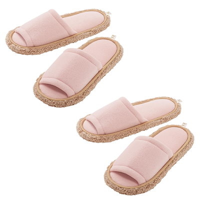 他サイト： レック(LEC) 激落ちくん おそうじスリッパ NEO ( 2足セット ) Mサイズ 約22~25cm ピンク / 洗い替え用 / 丸洗いOK / マイクロファイバーの商品画像