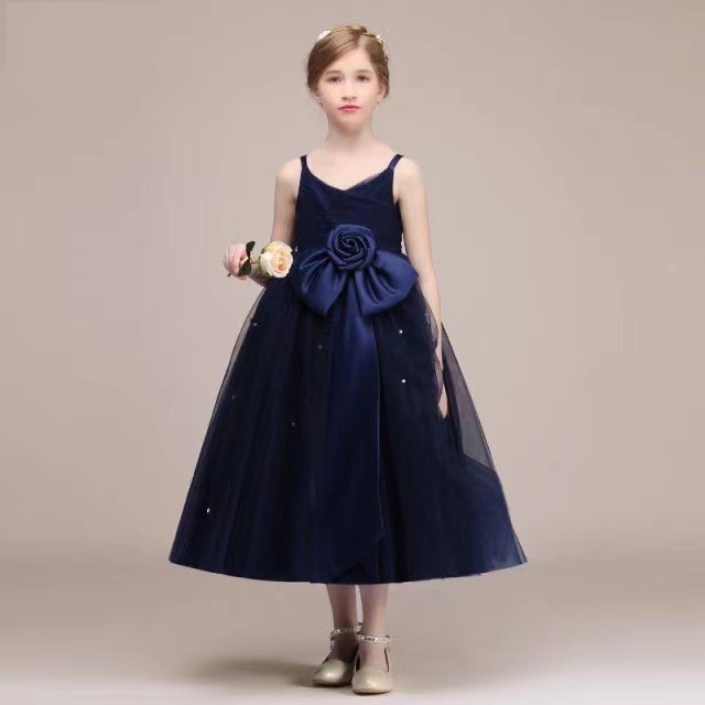 子供ドレス ロングドレス 女の子 ジュニア ピアノ 発表会 パーディー 演奏会 フォーマル 入園式 結婚式 ワンピース