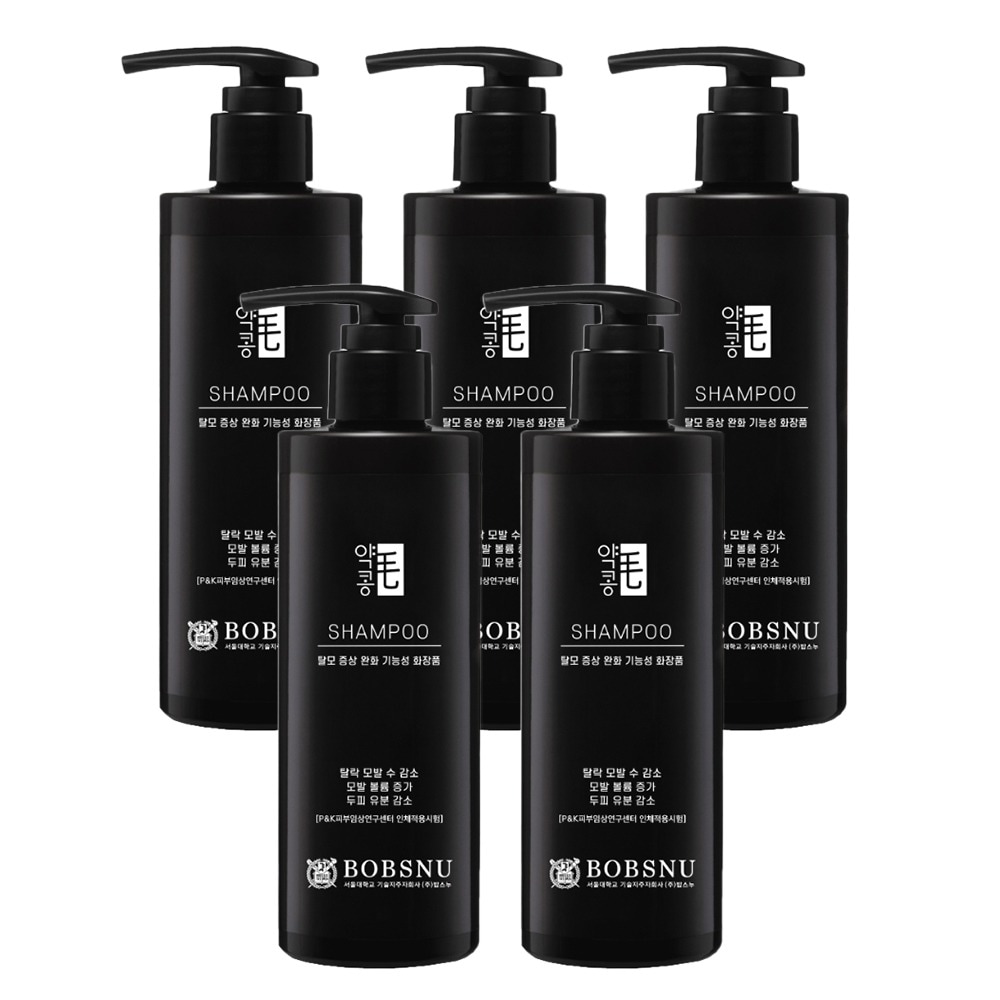 黒豆スカルプディープクレンジング脱毛シャンプー脱毛症状緩和, 400ml, 5個