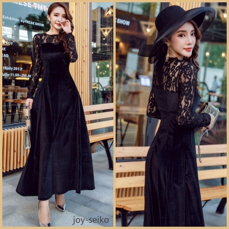週間売れ筋 演奏会 パーティードレス お呼ばれ 結婚式 ロング ロングドレス 袖あり 袖付き 韓国 春 韓国ファッション パーティードレス Aライン ロングドレス 大きいサイズ ドレス サイズ ｌ Www Viacaocatedral Com Br