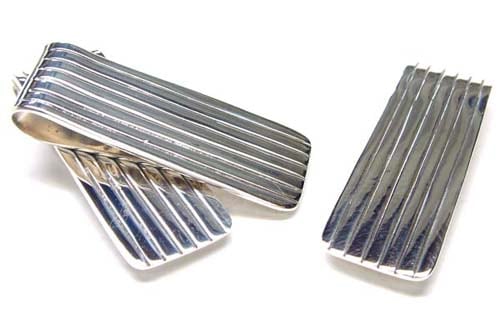 ストライプ マネークリップ 縞模様 ライン シルバー925 財布 お札を挟む お金 本物の銀 アクセサリー おしゃれ スリム スッキリ 紙幣 持ち運び ポケット シンプル mc-00-00009xx