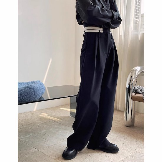 カーゴパンツ ワイドパンツ ハイウェスト ルーズ ユニセックス きれいめ オフィススタイルパンツ フォーマルパンツ ワイドレッグパンツ 秋スタイル 韓国 ルーズウェストパンツ かっこいい