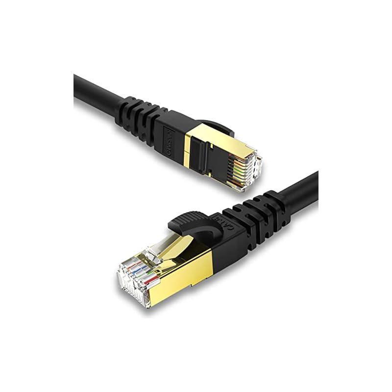 20M KASIMO CAT8 LANケーブル 超高速 ギガビット 40Gbps 2000MHz 防犯カメラ用 poe給電 耐磨 防水 屋外 丸型 26awg SFTP 二重シールド RJ45 金メッ