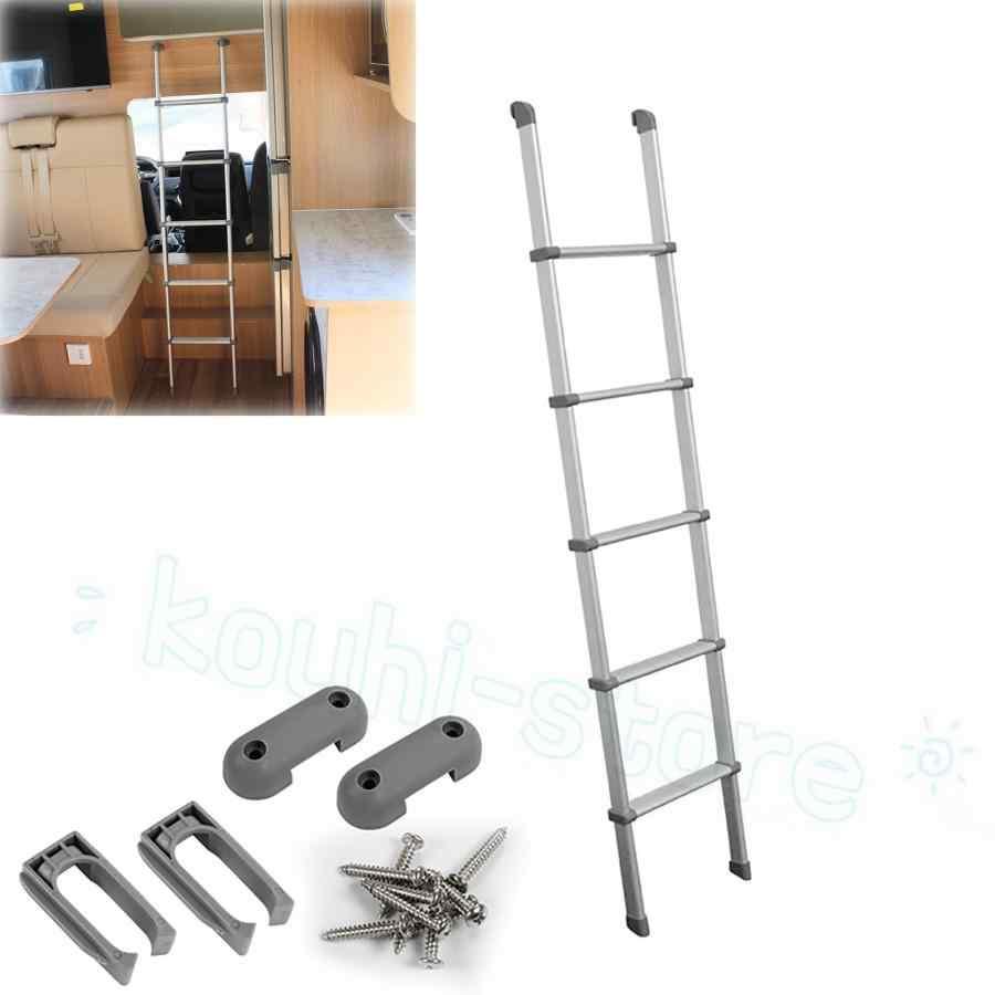 2段ベッド 梯子 はしご 5 段 ポータブル ハシゴ 金属 ロフトはしご 二段ベッド用はしご 152cm キャンピングカーの二段ベッドのはしご 耐荷重 150kg