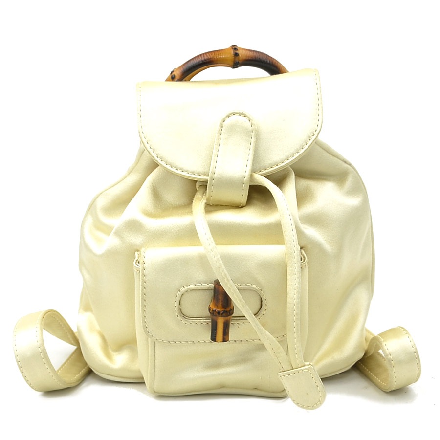 グッチ GUCCI リュック バンブー サテン ライトベージュ レディース e60614a 16,872円