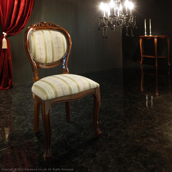 ダイニングチェア 1脚 単品 椅子 チェアー ひじ掛けなし 天然木製 猫脚 北欧 イタリア おしゃれ 高級感 上質 優美 装飾 彫刻 クラシック アンティーク調 レトロ