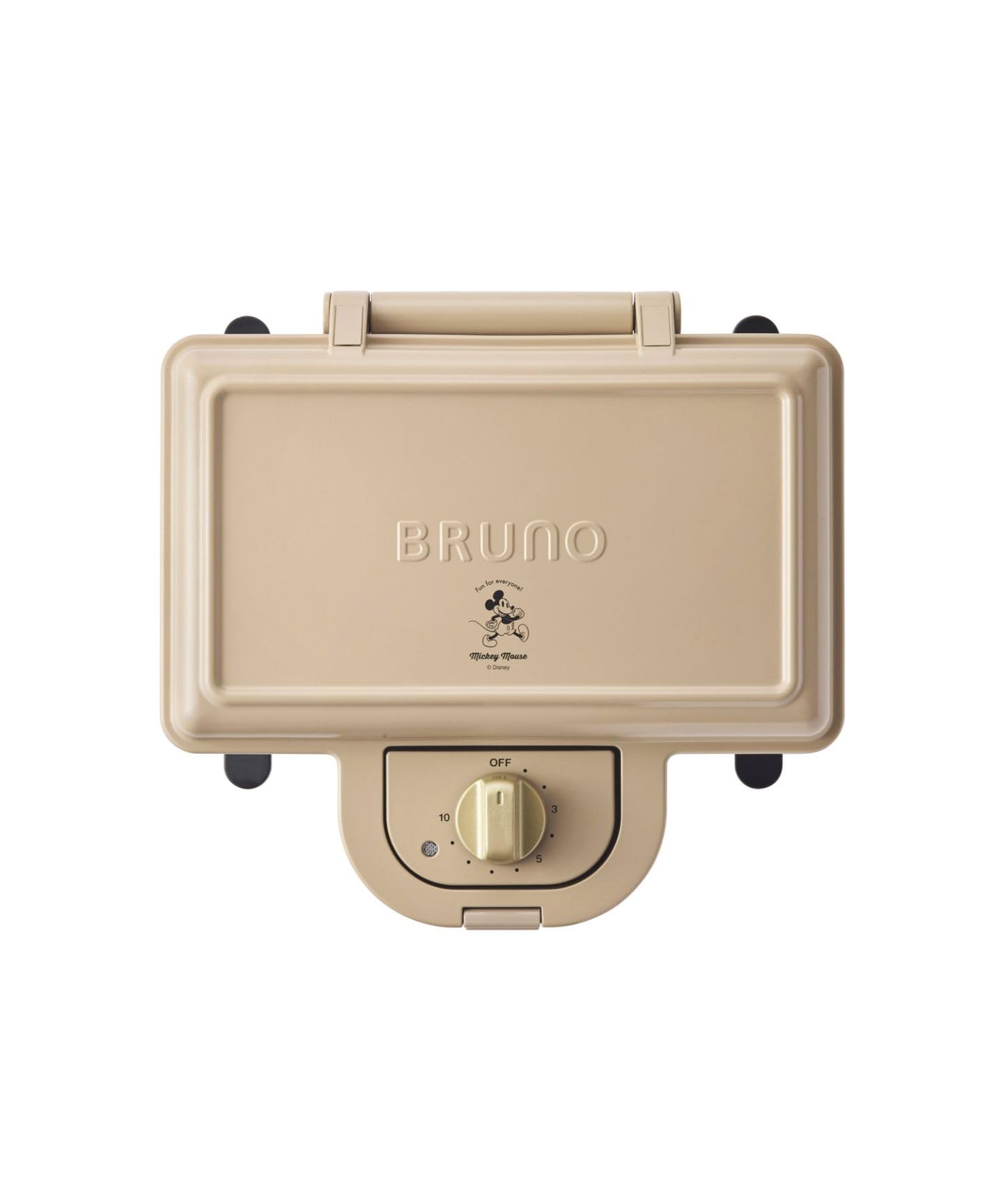 BRUNO ブルーノ DISNEY ディズニー ホットサンドメーカー ダブル 電気 耳まで焼ける プレゼント ギフト 人形焼き かわいい ミッキー ベージュ BOE136-BE
