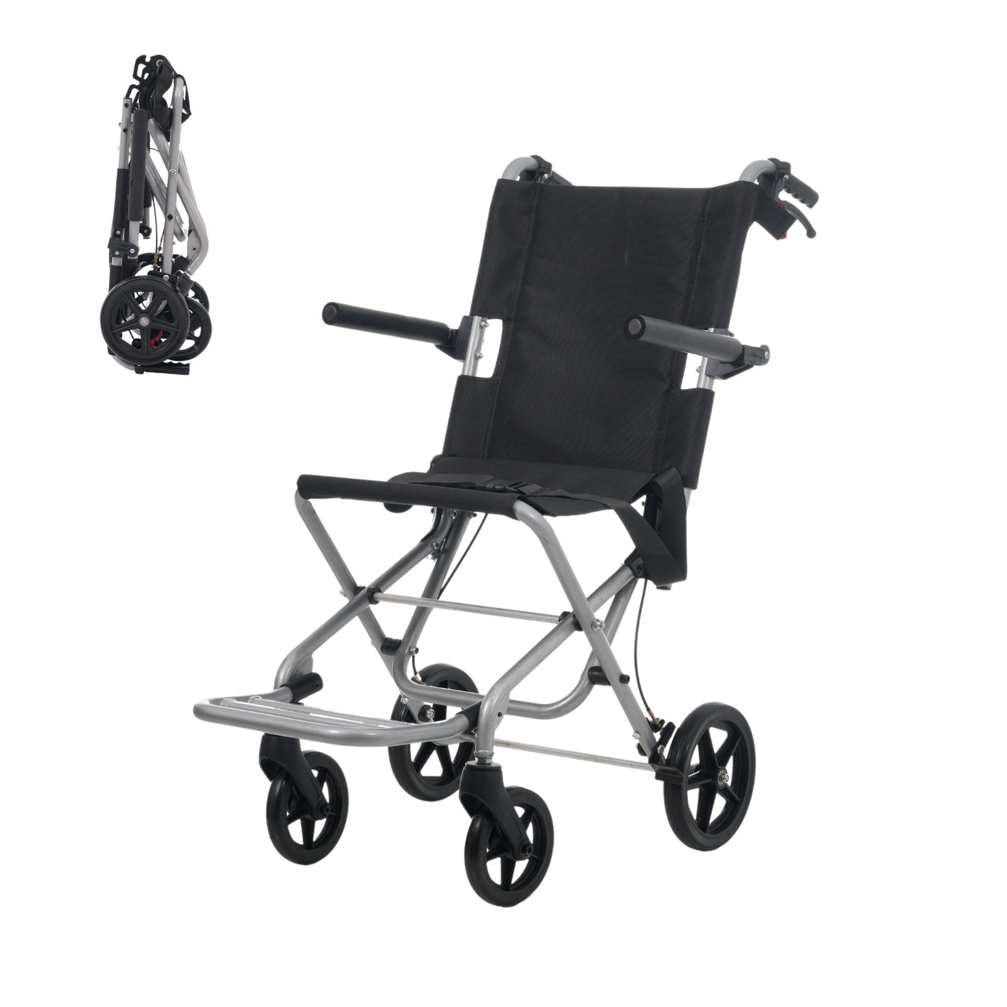 【国内発送&送·料·無·料】車椅子 折畳み コンパクト 介助型 自立できる コンパクト 軽量 ノーパンクタイヤ 折りたたみ 収納可能 超軽量 安全ベルトつき 介護 外出用 飛行機持ち込み可 旅行用 福