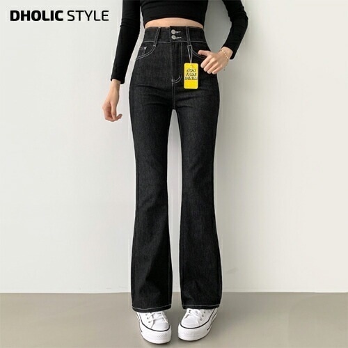 [メガ割りSALE]3TYPE裏起毛2ボタンハイウエストデニムパンツ・p607801