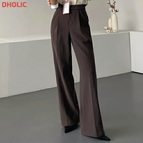 [メガ割りSALE]裏起毛ウエストゴムタックワイドスラックス 6,142円