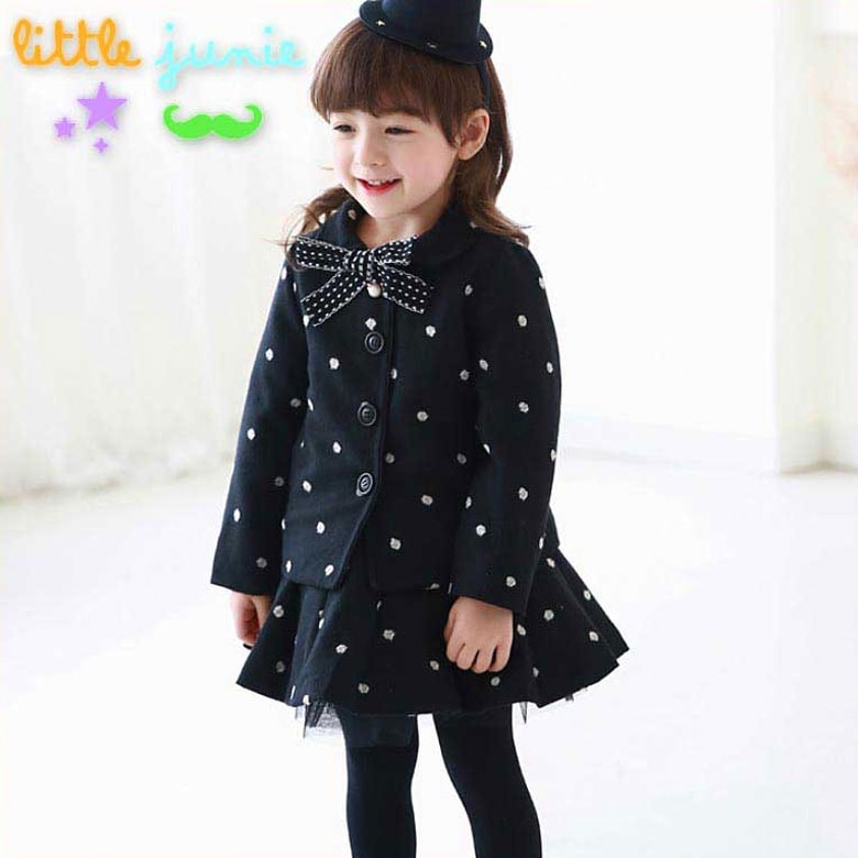 bigardenDot Wool Dress韓国子供服 女の子 秋冬 スカートセット フォーマル かわいい キッズ 女の子 100cm 110cm 120cm 130cm 140cm 長袖 ト