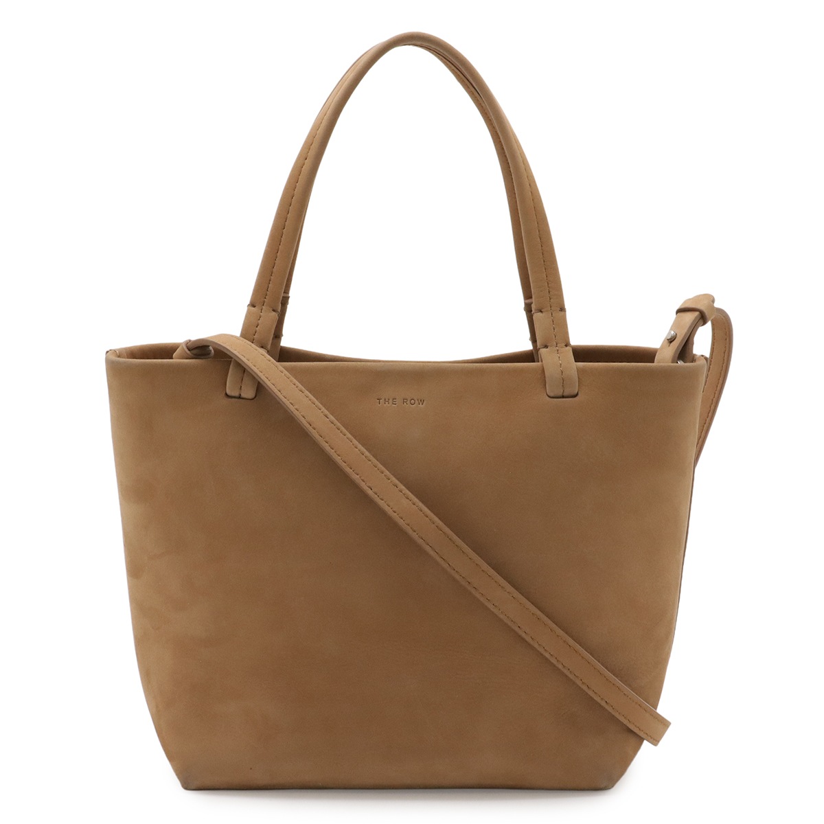 THE ROW ザ ロウ PARK TOTE パーク スモール トート トートバッグ ショルダーバッグ 斜め掛け スエード ベージュ 茶