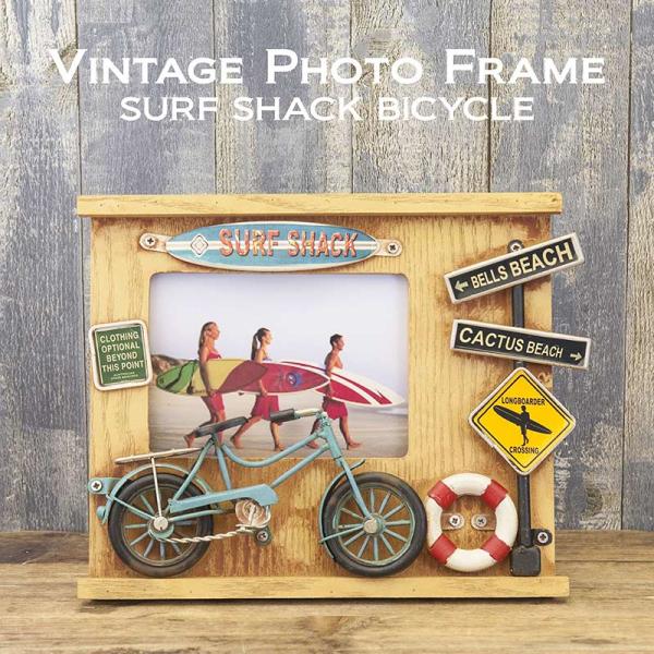 フォトフレーム おしゃれ ブリキ SurfShack ハワイアン マリーン デザイン ビーチ