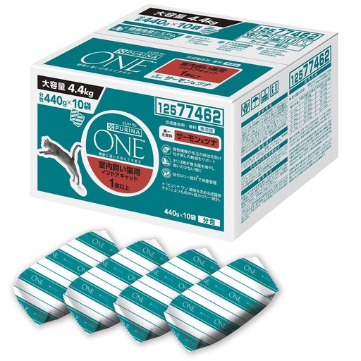 ピュリナ ワン ピュリナワンキャット ドライ 室内飼い猫用 インドアキャット サーモン&ツナ 4.4KG(440G×10袋入)
