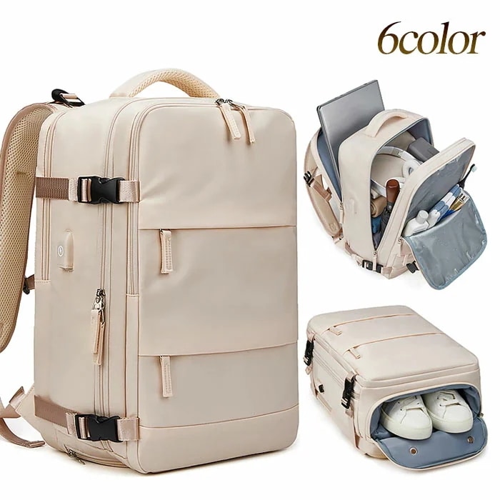 リュックサック バックパック ビジネスリュック バッグ レディース メンズ 16インチ PC 大容量 防水ポケット スクエア USBポート