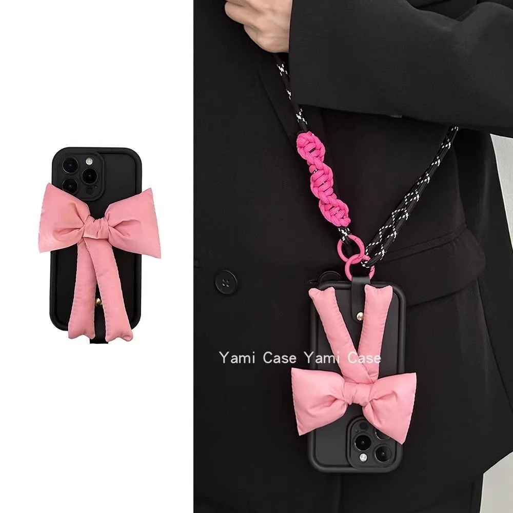 かわいい 韓国ファッション かわいい ロープ本 12/11 携帯ケース 15 ピンクリボン しょうとつしょく スマホケース