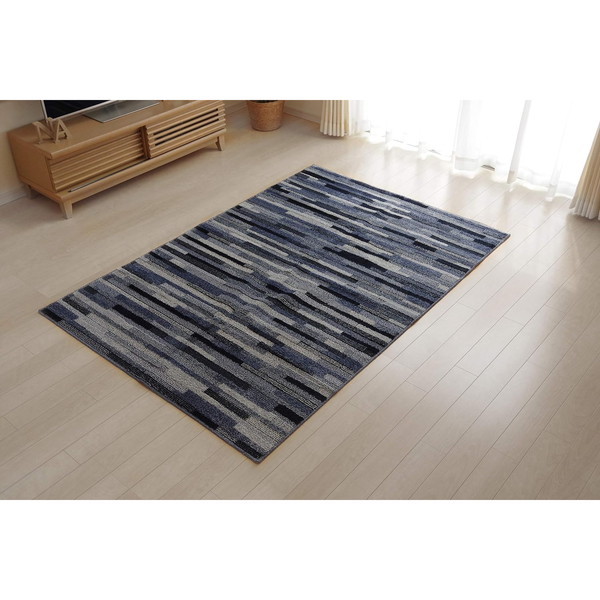 1340990041203 ラグ カーペット 1.5畳 抗菌 防臭 防ダニ タフト 国産 マットーネ ブルー 130×190cm メーカー直送