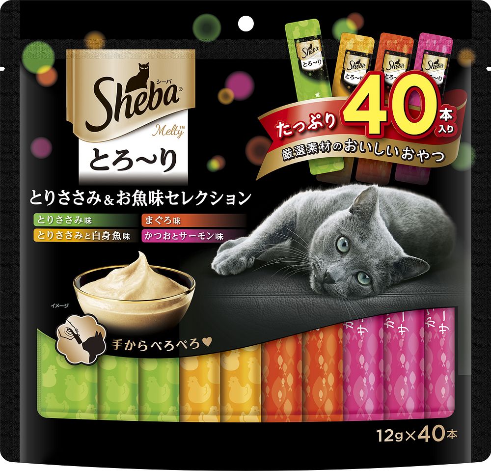 （まとめ買い）マース シーバ とろり メルティ とりささみ&お魚味セレクション 12gx40P [x3]