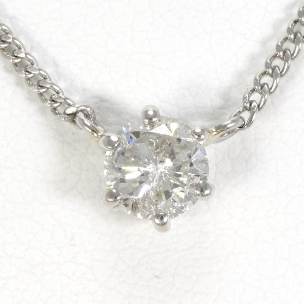 PT850 プラチナ ネックレス ダイヤ 0.46 鑑定書 約43cm ジュエリー 中古