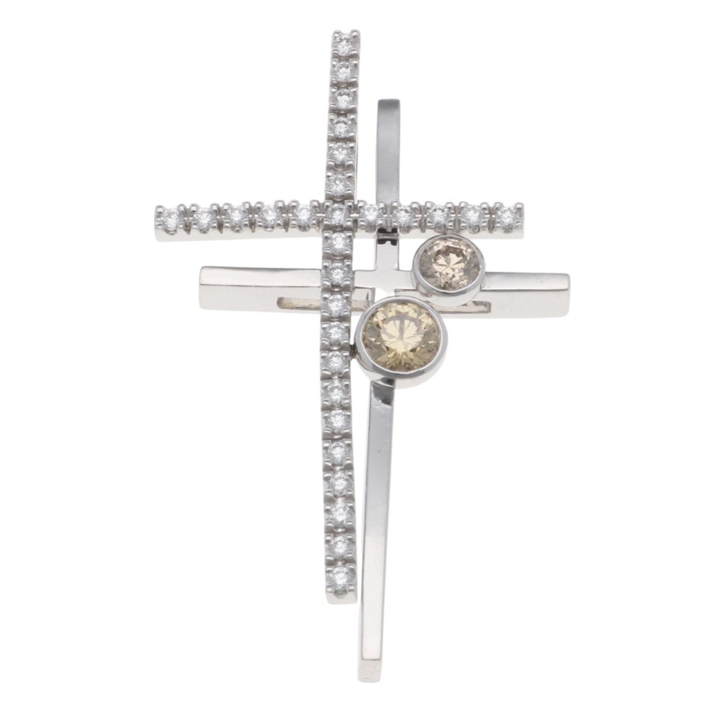 カシケイ ペンダントトップ 18金 K18ホワイトゴールド ダイヤモンド KASHIKEY 中古 美品