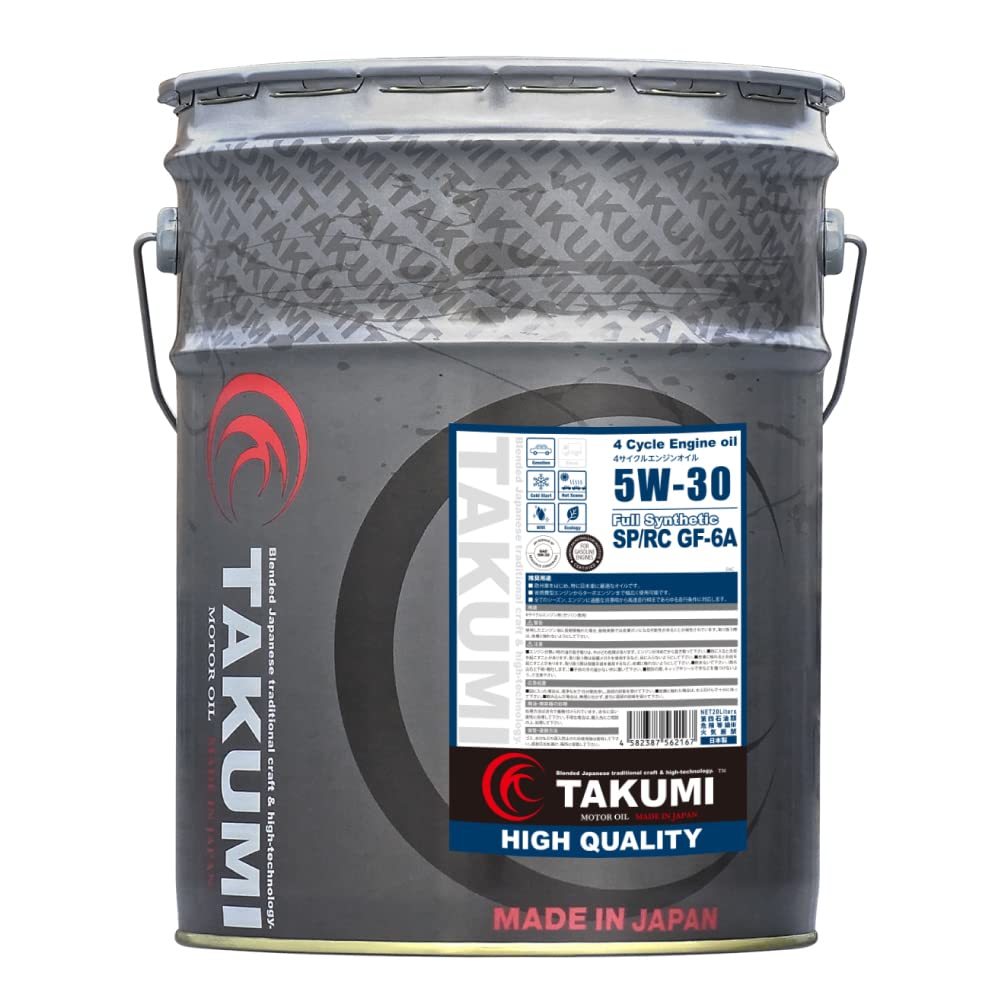 TAKUMIモーターオイル(AKTJAPAN) エンジンオイル 5W-30 SP/RC GF-6A 20L 4輪ガソリン車専用 化学合成油 合成油 街乗り sp 20l