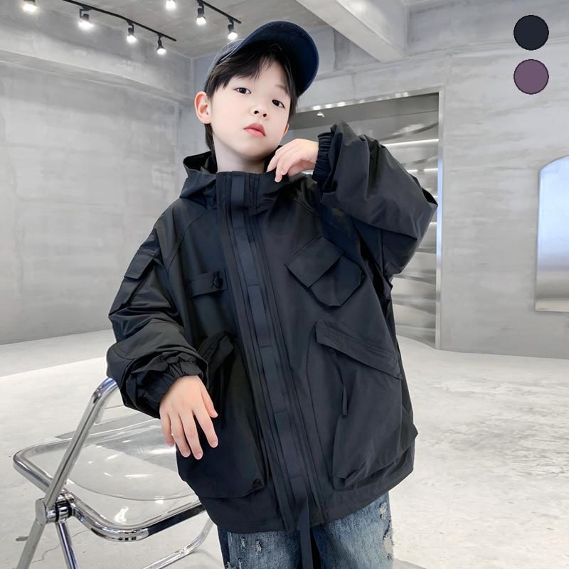 ジャケット 子供 コート キッズ 長袖 男の子 子供服 ボア アウトドア ゆたり フード付き ジャンパー オシャレ 厚手 防寒 冬 通学 通園 ブラック パープル