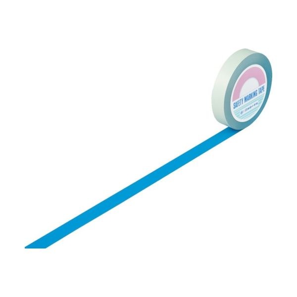 日本緑十字社 ガードテープ（ラインテープ） 青 25mm幅x100m 屋内用 148016 1巻