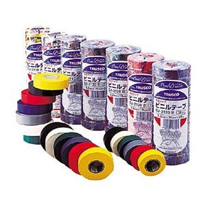 （まとめ）脱鉛タイプ ビニールテープ 幅19mmx長さ20m レッド 1パック（10巻）[x5]